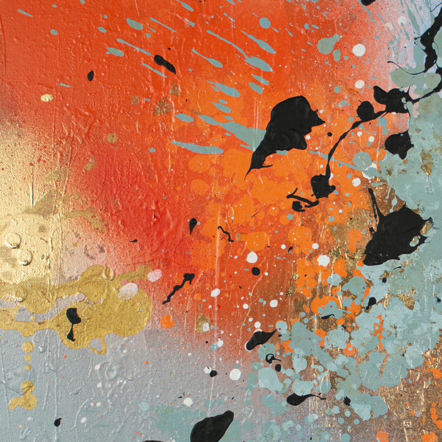 Canvas print: Orange fire (portrait)