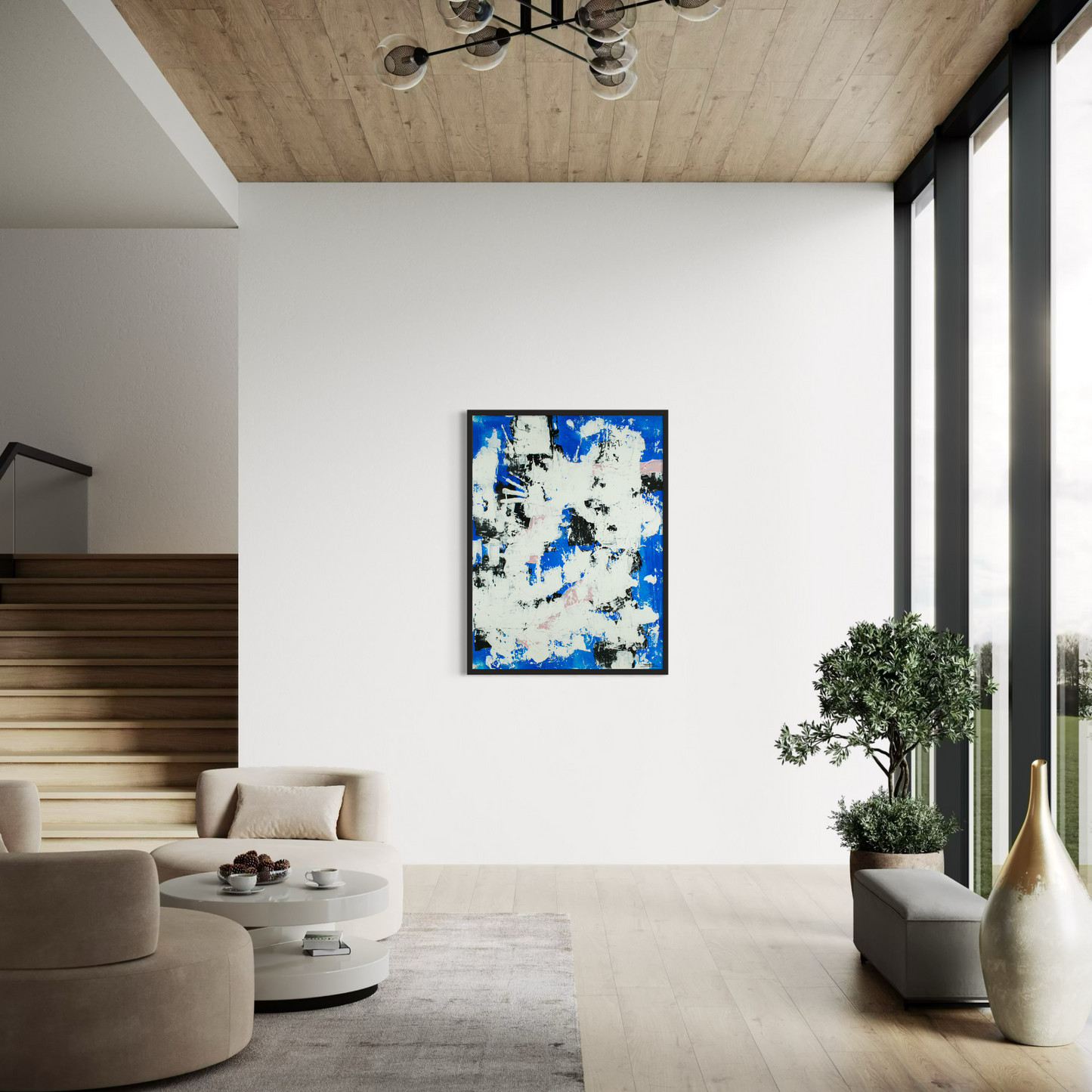 Canvas print: Blue Tempest (portrait)