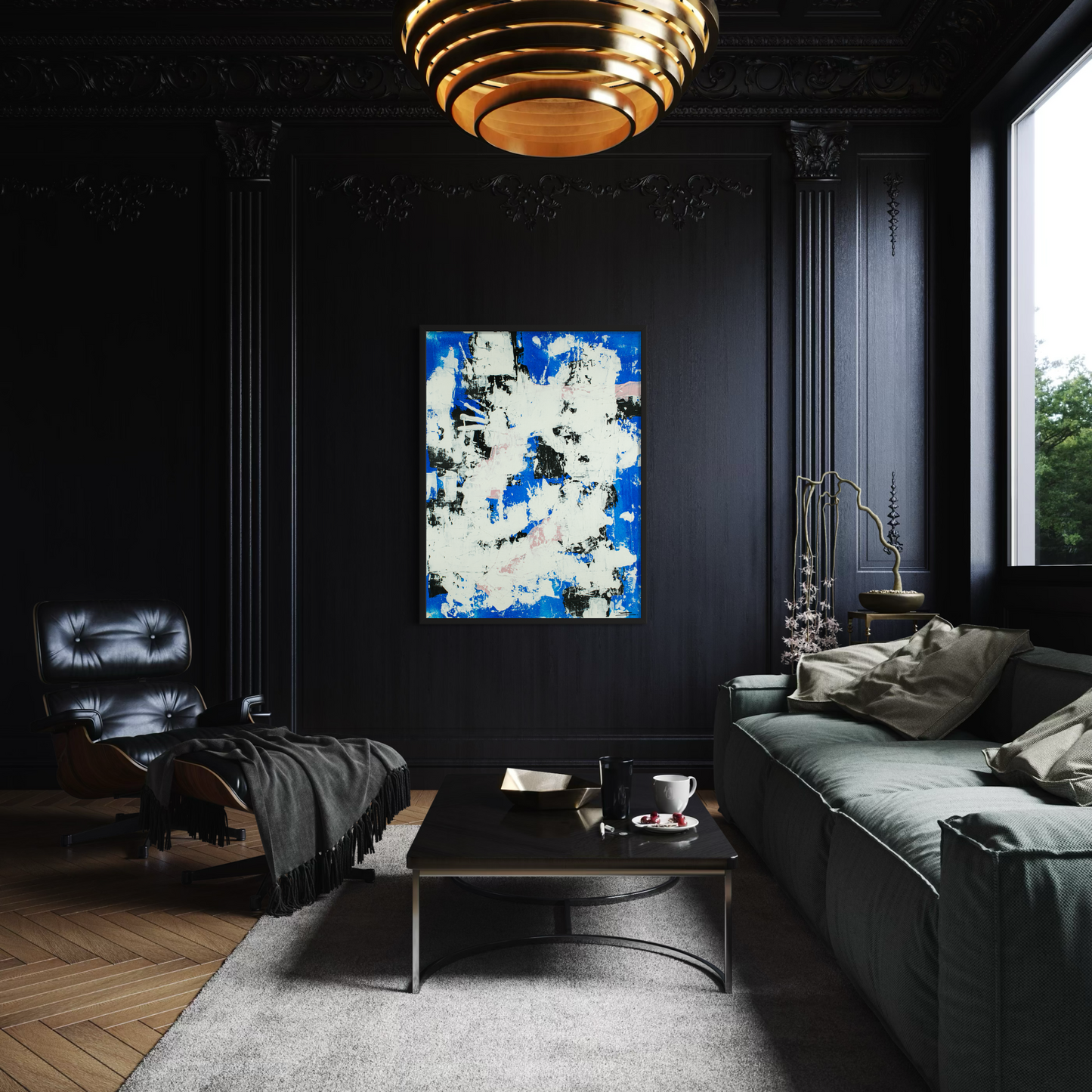 Canvas print: Blue Tempest (portrait)