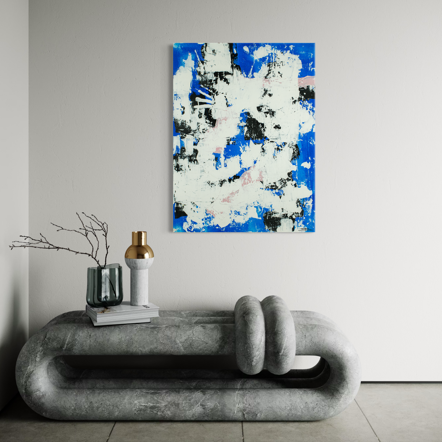 Canvas print: Blue Tempest (portrait)