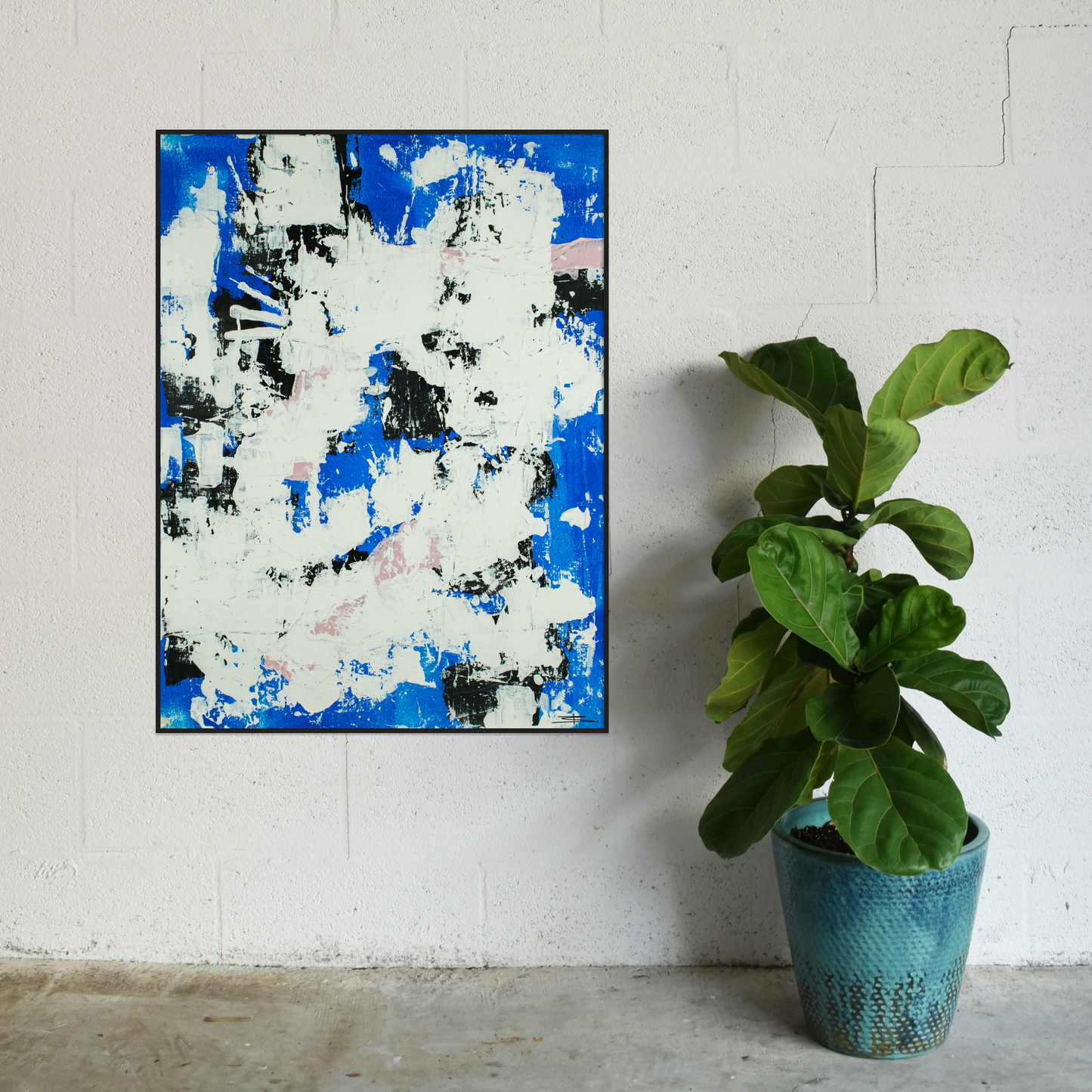 Canvas print: Blue Tempest (portrait)