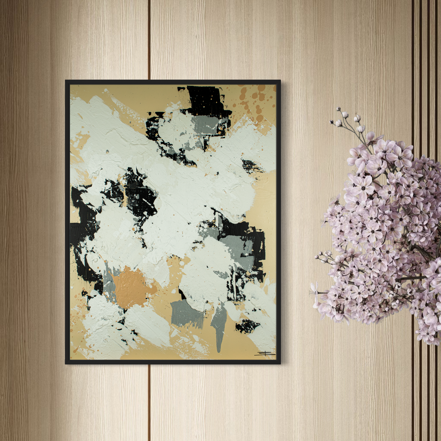 Canvas print: Ivory Shadows (portrait)