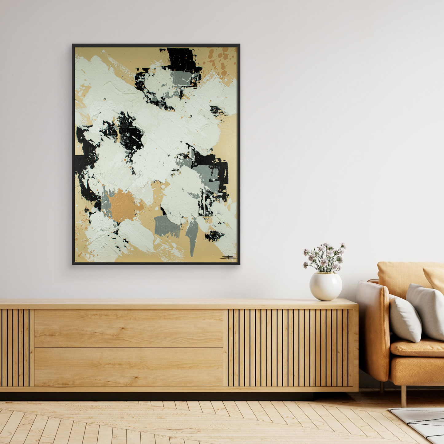 Canvas print: Ivory Shadows (portrait)