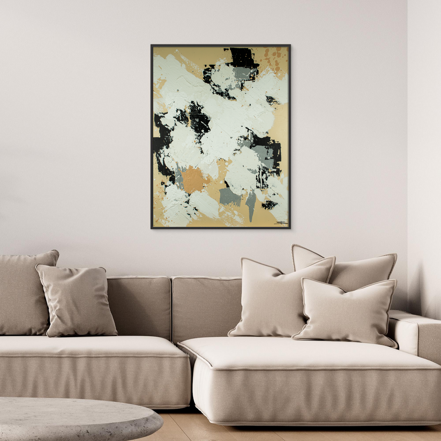 Canvas print: Ivory Shadows (portrait)