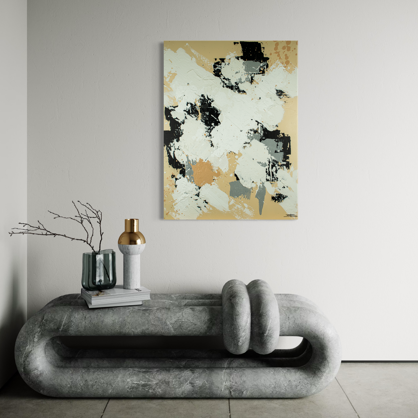 Canvas print: Ivory Shadows (portrait)