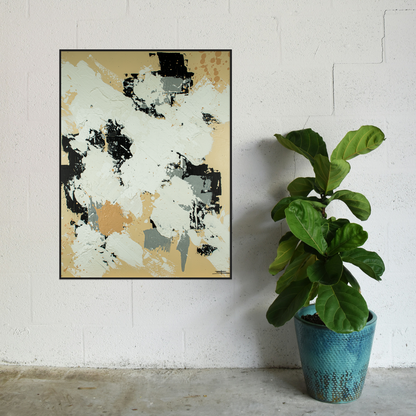 Canvas print: Ivory Shadows (portrait)