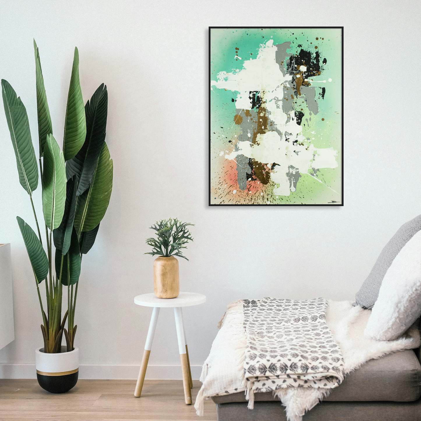 Canvas print: Emerald Echoes (portrait)