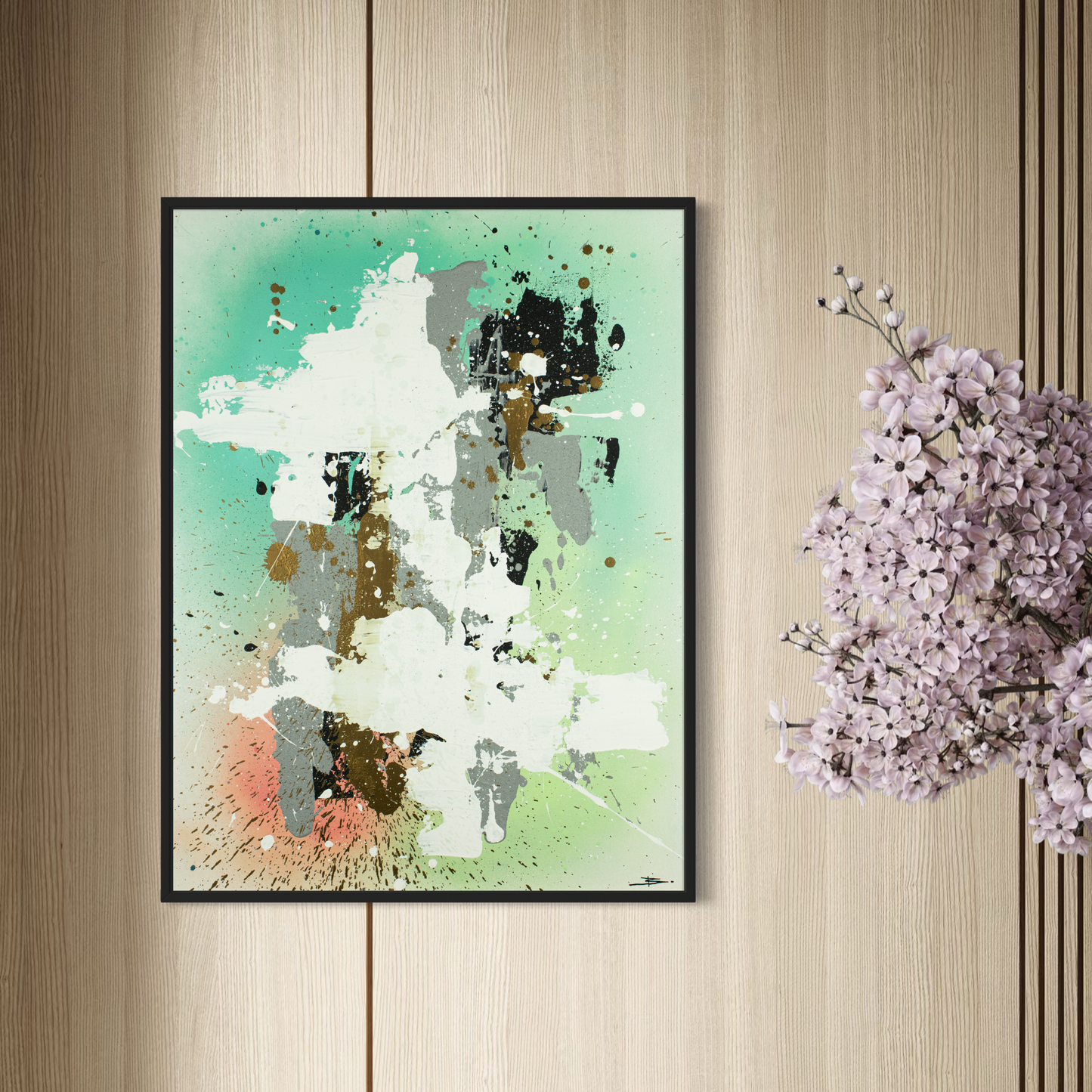 Canvas print: Emerald Echoes (portrait)