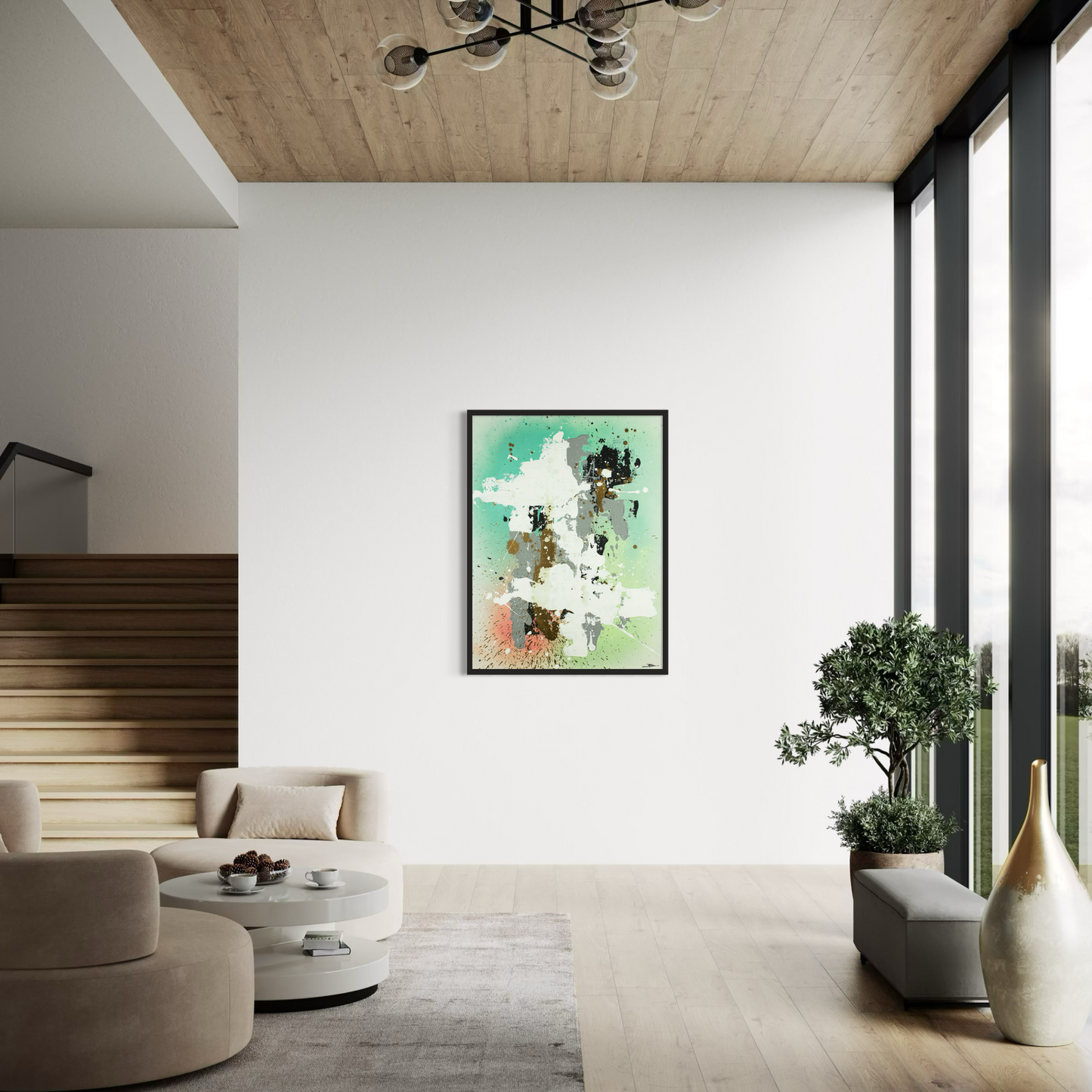 Canvas print: Emerald Echoes (portrait)