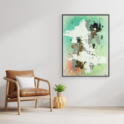 Canvas print: Emerald Echoes (portrait)