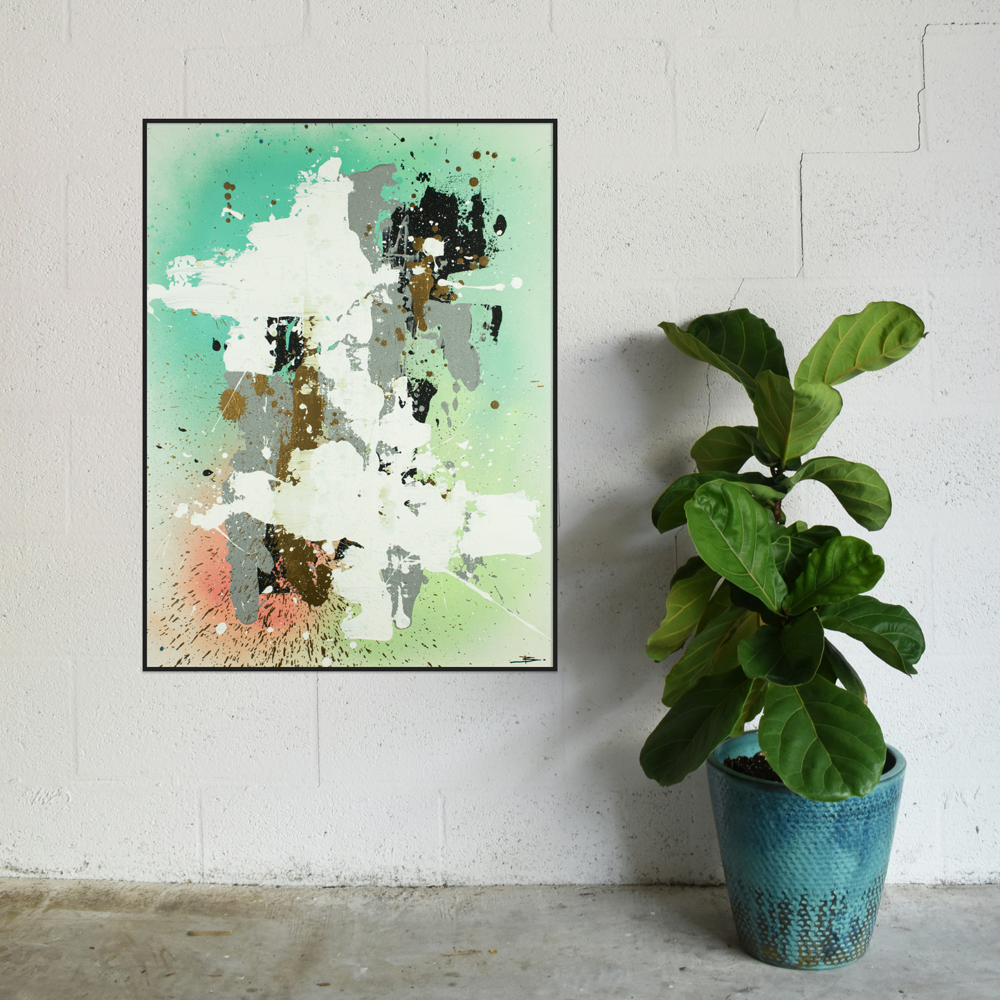 Canvas print: Emerald Echoes (portrait)