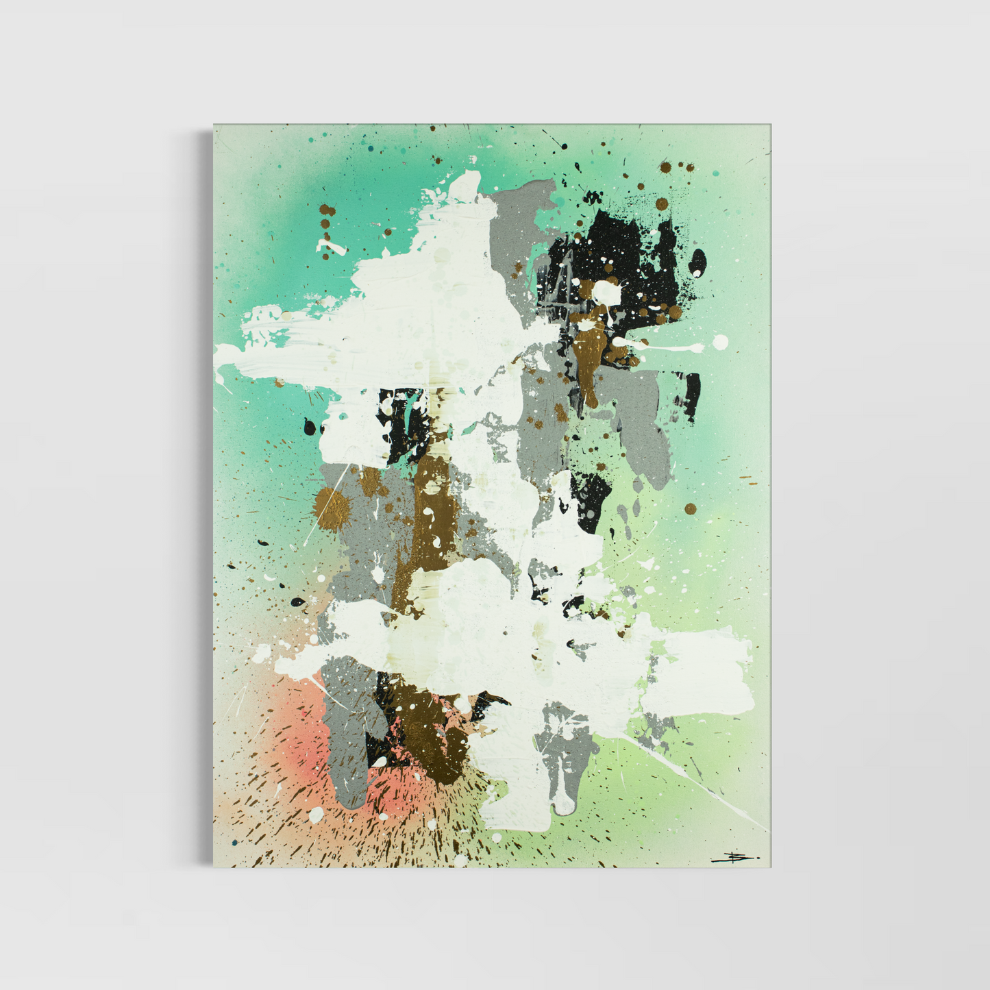 Canvas print: Emerald Echoes (portrait)